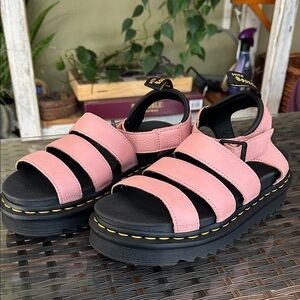 Dr. Doc Martens pink strappy chunky sandals NWOT